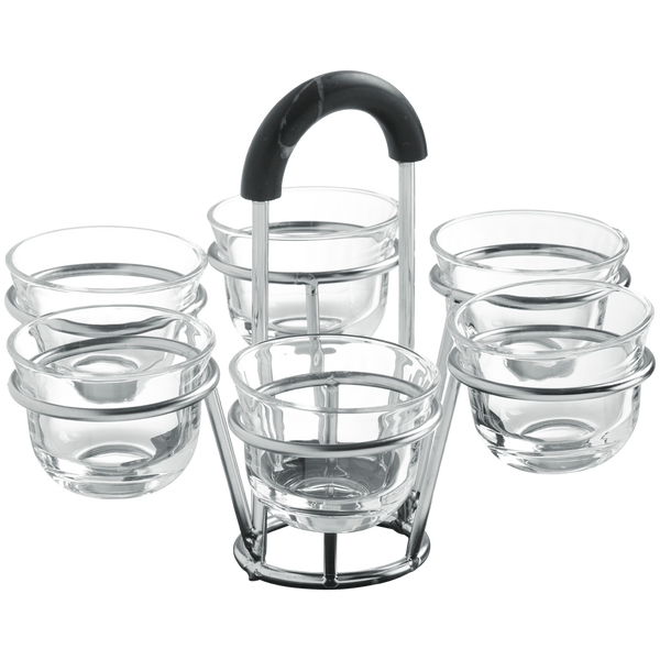 Marble Elegance Arabic Coffee Cup Set with Stand – Black Edition