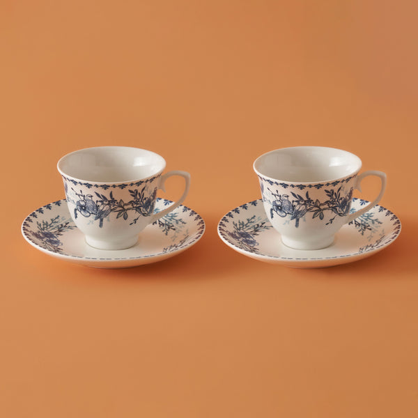 Maryam Kira Blue Blanc Coffee and Tea Set – 2 Person