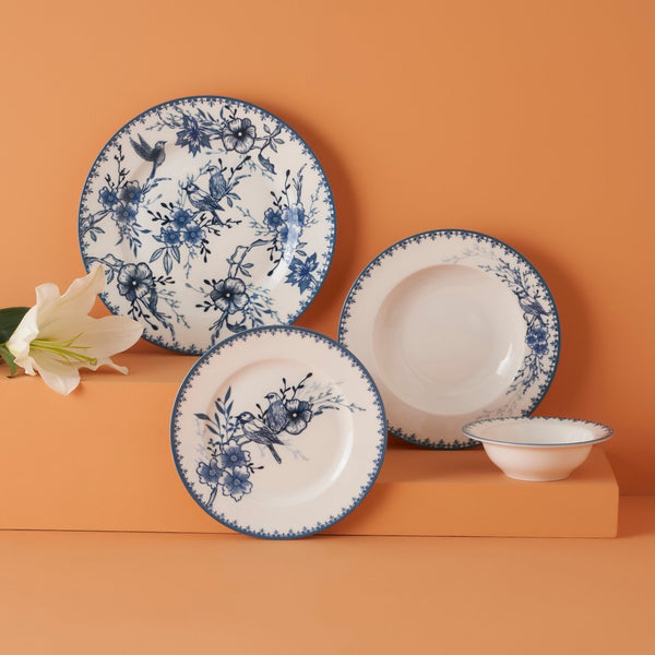 Maryam Kira Blue Blanc Dinner Set 24 Pcs – 6 Person Set