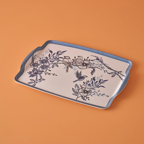 Maryam Kira Blue Blanc Tray – 42x31 cm