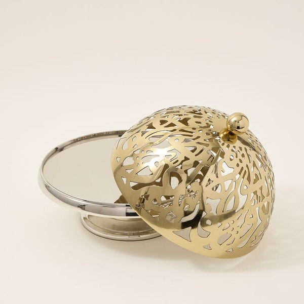 Gold & Silver Nickel-Plated Cake Stand with Base