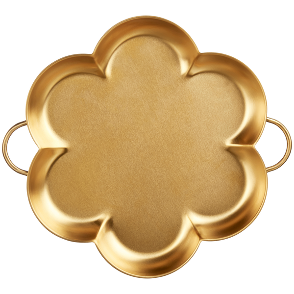 Golden Bloom Serving Tray