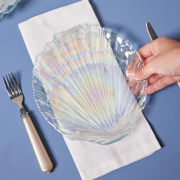 Seashell Rainbow Dessert Plates Set 6 pcs