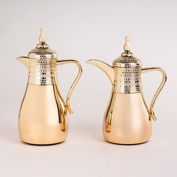 Set of 2 Stainless Steel Vacuum Flasks – Double-Walled Thermal Bottles