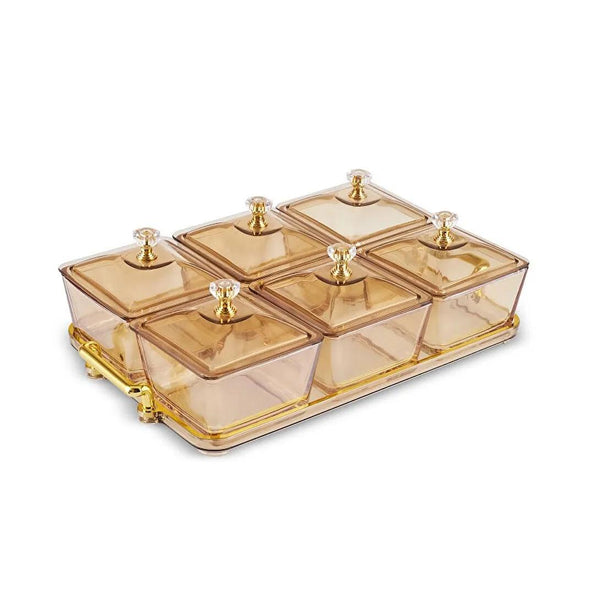 6-Person Serving Bowl Set with Tray