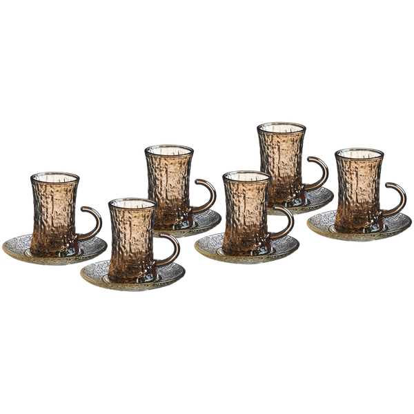 Honey Color Tea & Arabic Coffee Set – 18 Pieces