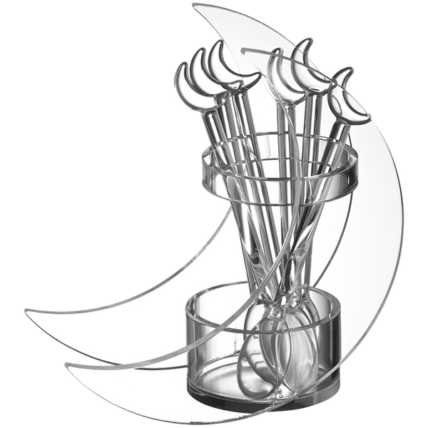 Elegant Tea Spoon Set with Stand – 6 Persons