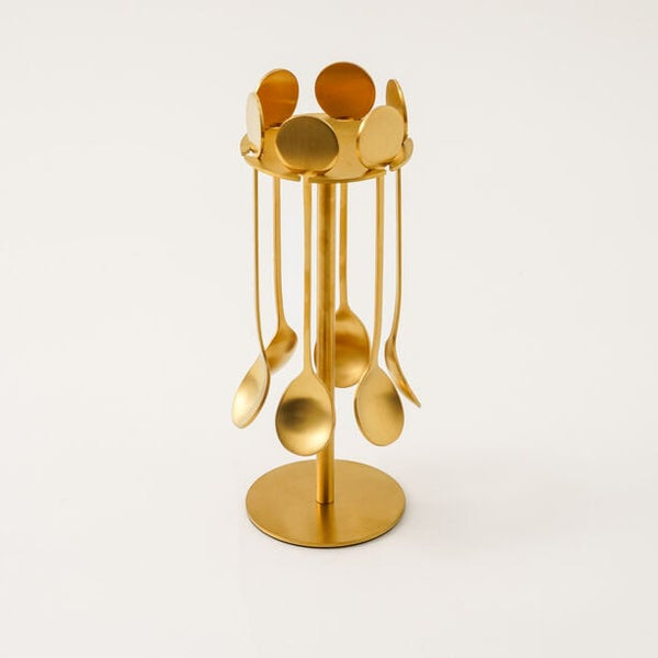 Tea Spoon Set with Holder – 6 Persons