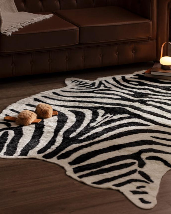 Zebra Print Carpet 150x200 cm